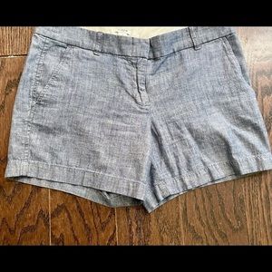 J. Crew Factory Chambray Chino Shorts, Size 6